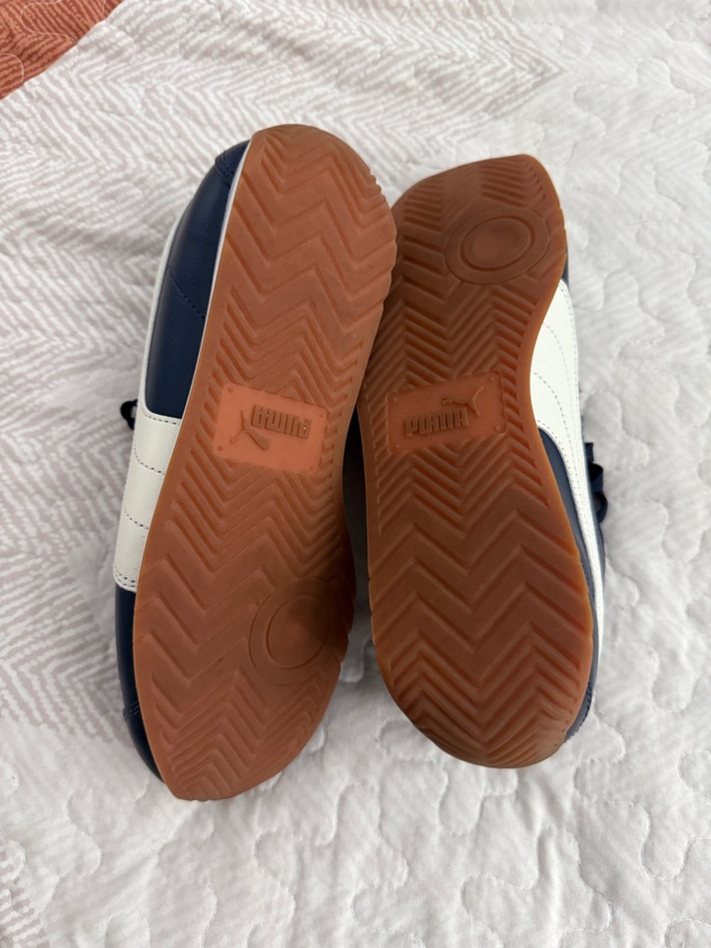 Puma Women’s Navy and White Retro Runner Sneakers - Picture 2 of 3
